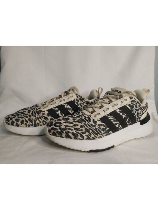 adidas Shoes - Women's Adidas Athletic GZ4681 Racer Shoes 5.5 Beige Black Leopard Print